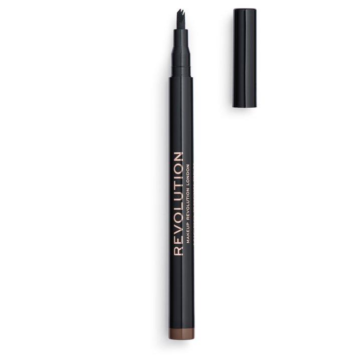 Revolution Micro Brow Pen Medium Brown - BeautyBound