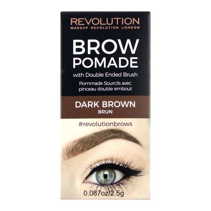 Revolution Brow Pomade Dark Brown - BeautyBound.co.za