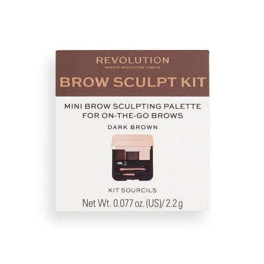 Revolution Brow Sculpt Kit Dark Brown - BeautyBound