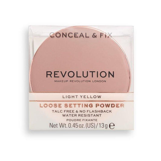 Revolution Conceal & Fix Setting Powder Light Yellow - BeautyBound