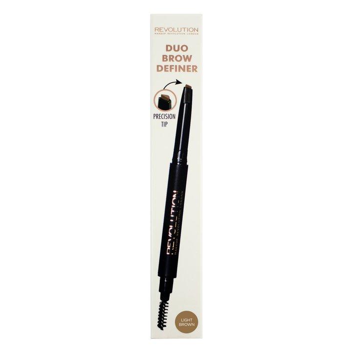 Revolution Duo Brow Pencil Light Brown - BeautyBound.co.za